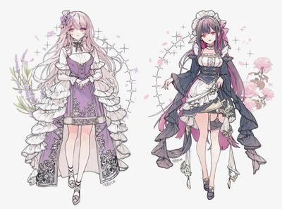 萌力全开！动漫少女华丽礼服服饰设计素材分享与应用指南